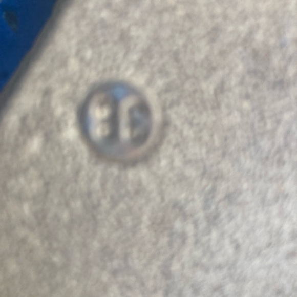 Blue Suede Wedge Shoes - Picture 3 of 4